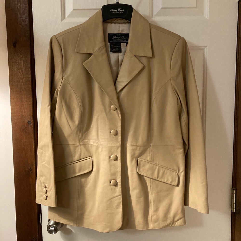 Terry Lewis Classic Luxuries tan leather jacket